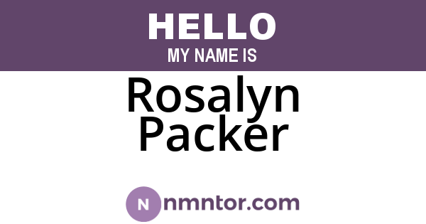 Rosalyn Packer