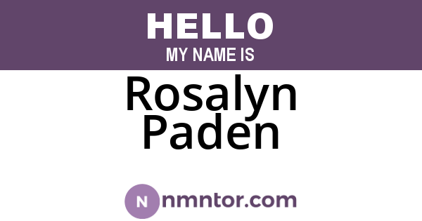 Rosalyn Paden