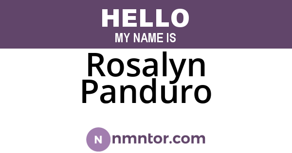 Rosalyn Panduro