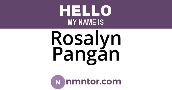 Rosalyn Pangan