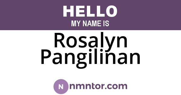 Rosalyn Pangilinan