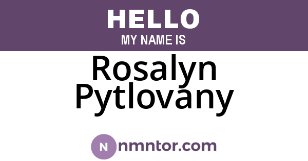 Rosalyn Pytlovany