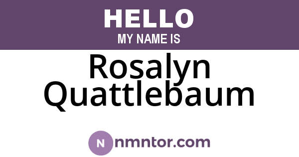 Rosalyn Quattlebaum