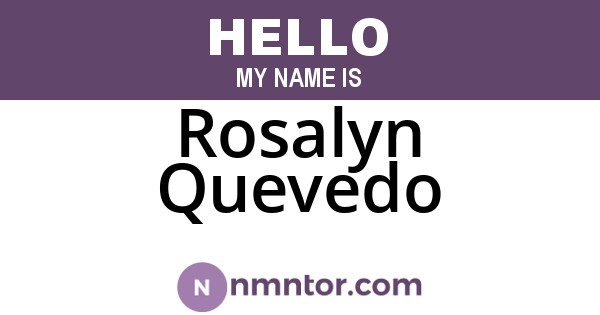 Rosalyn Quevedo
