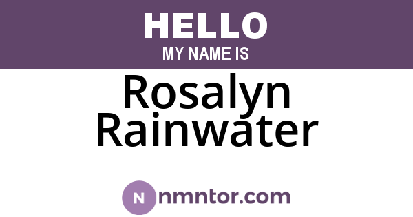 Rosalyn Rainwater
