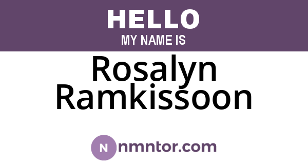 Rosalyn Ramkissoon