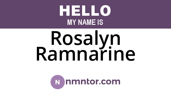 Rosalyn Ramnarine