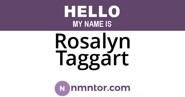 Rosalyn Taggart