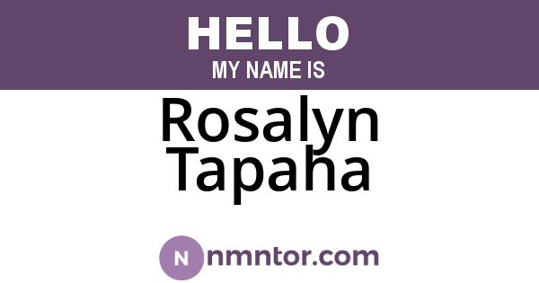 Rosalyn Tapaha