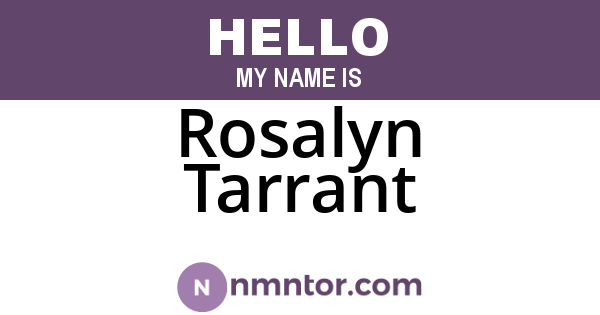 Rosalyn Tarrant