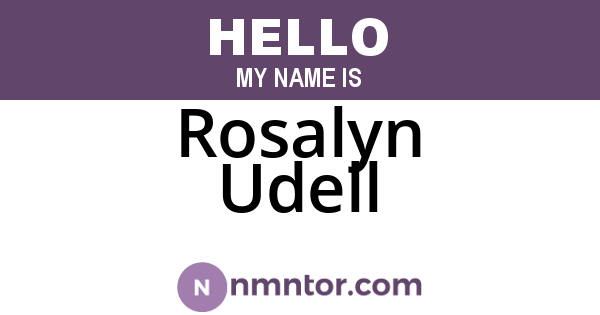 Rosalyn Udell