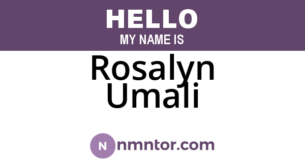 Rosalyn Umali