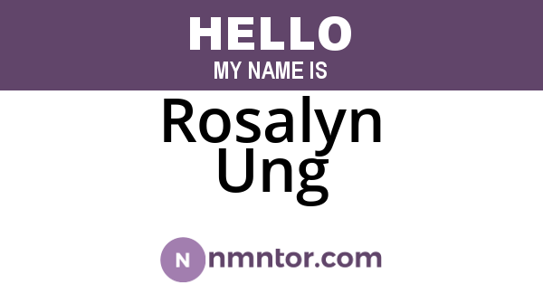 Rosalyn Ung