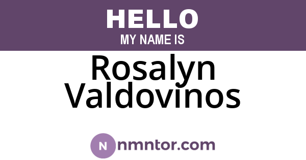 Rosalyn Valdovinos