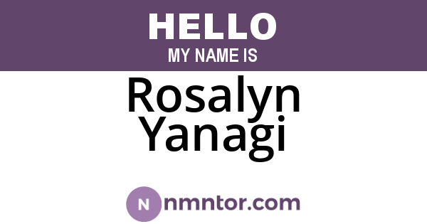 Rosalyn Yanagi