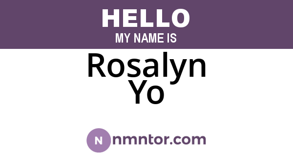 Rosalyn Yo