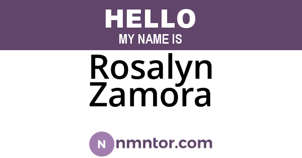 Rosalyn Zamora