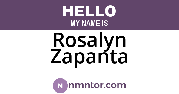 Rosalyn Zapanta