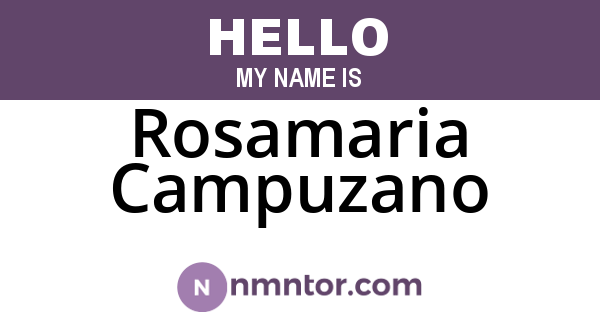 Rosamaria Campuzano