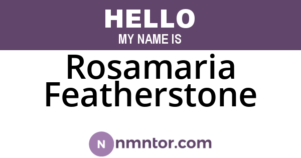 Rosamaria Featherstone