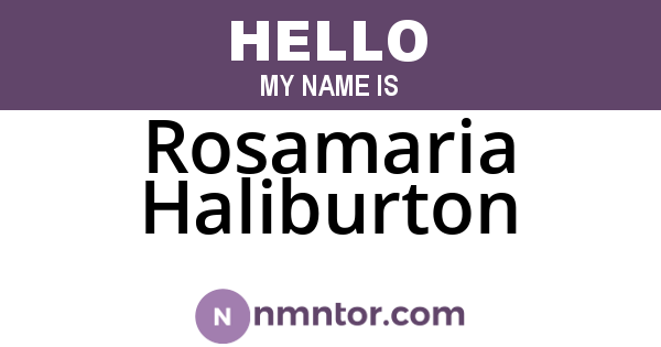 Rosamaria Haliburton