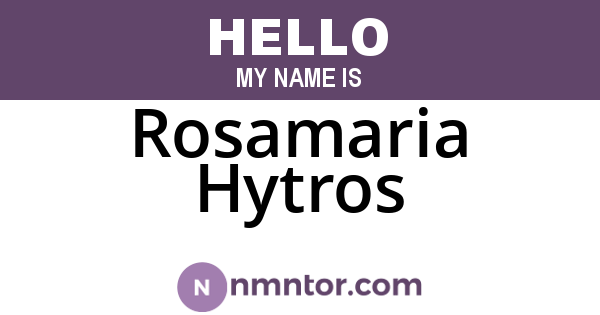 Rosamaria Hytros