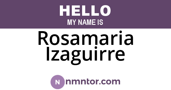 Rosamaria Izaguirre