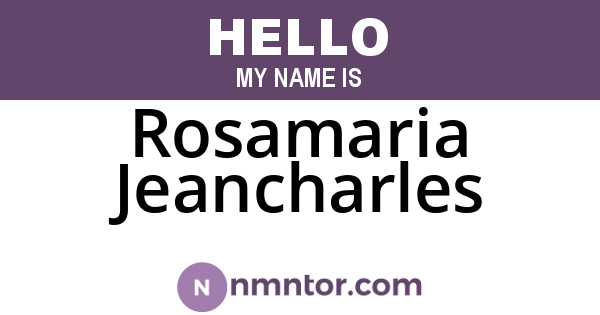 Rosamaria Jeancharles