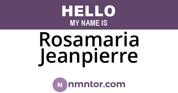 Rosamaria Jeanpierre