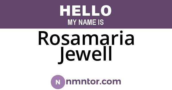Rosamaria Jewell
