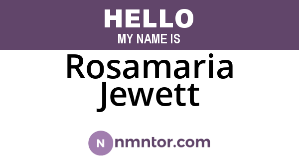 Rosamaria Jewett