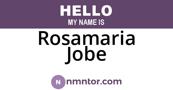 Rosamaria Jobe