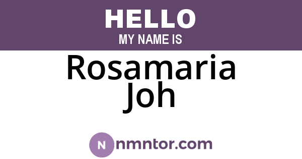 Rosamaria Joh