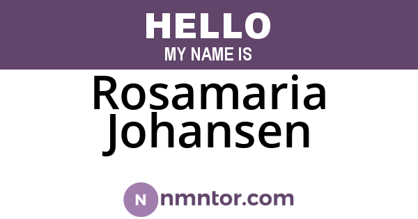 Rosamaria Johansen