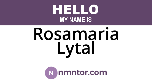 Rosamaria Lytal
