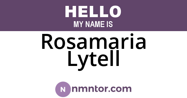 Rosamaria Lytell