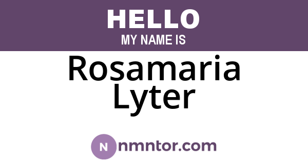 Rosamaria Lyter