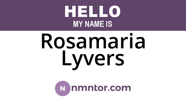 Rosamaria Lyvers