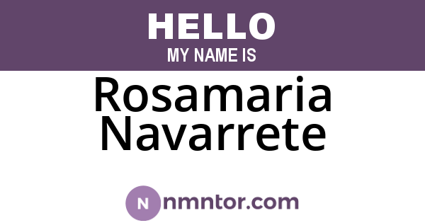Rosamaria Navarrete