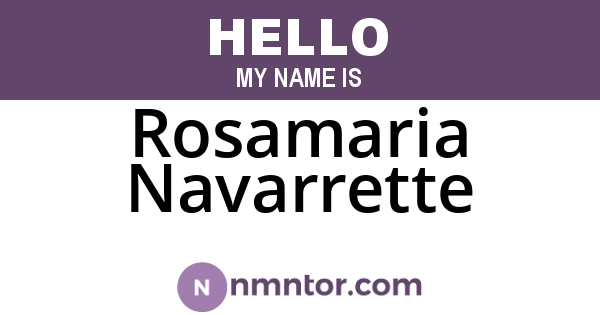 Rosamaria Navarrette