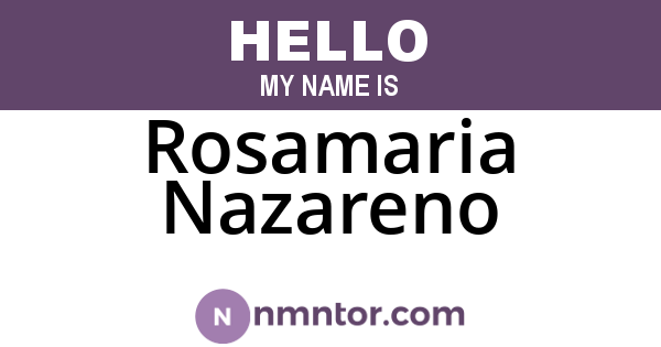 Rosamaria Nazareno