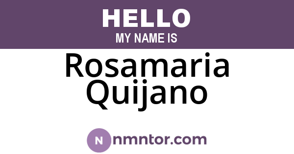 Rosamaria Quijano