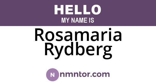 Rosamaria Rydberg