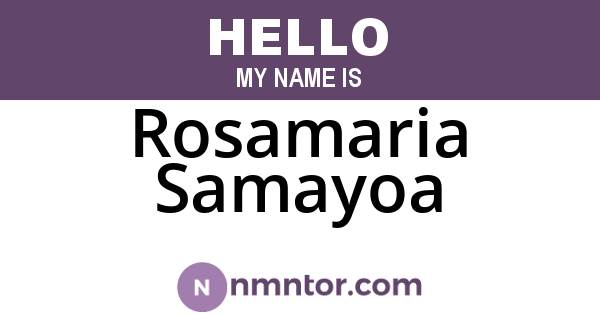 Rosamaria Samayoa