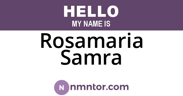 Rosamaria Samra