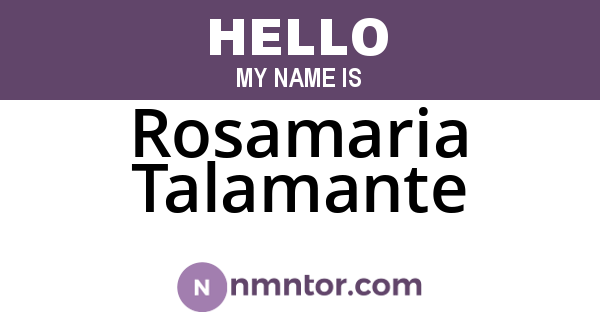 Rosamaria Talamante