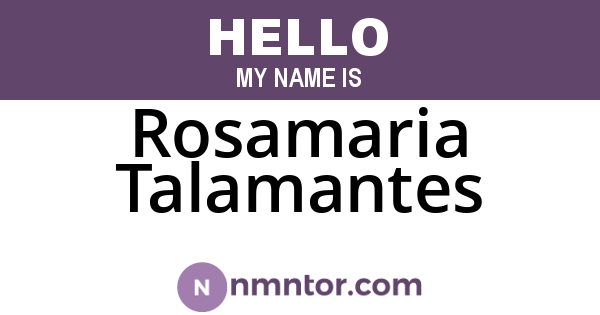 Rosamaria Talamantes