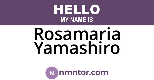 Rosamaria Yamashiro