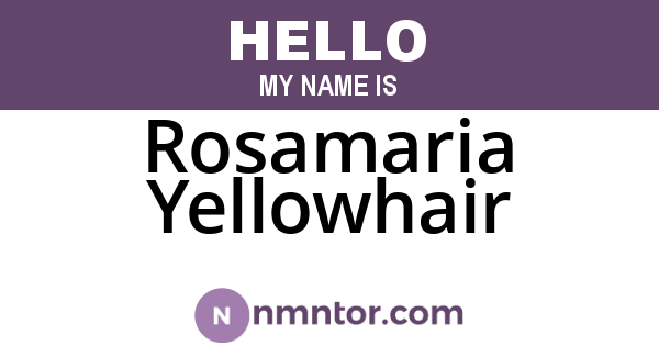 Rosamaria Yellowhair