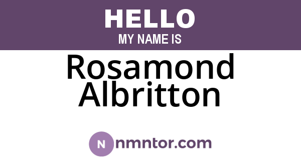 Rosamond Albritton